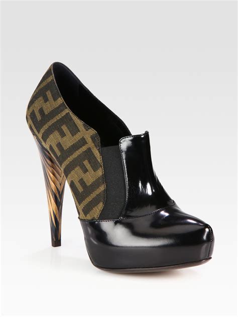 fendi patent leather black square toe boots|Fendi Show .